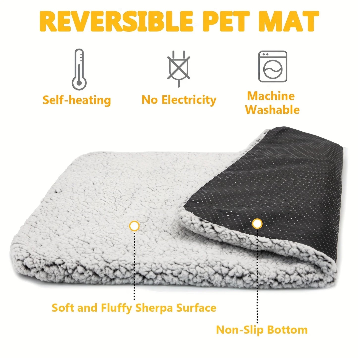 Self-Heating Pet Pad Warm Cushion Mat for Dogs Cats