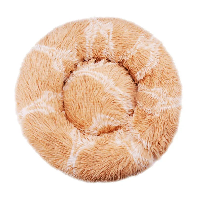 Round Plush Pet Bed for Large and Medium Dogs