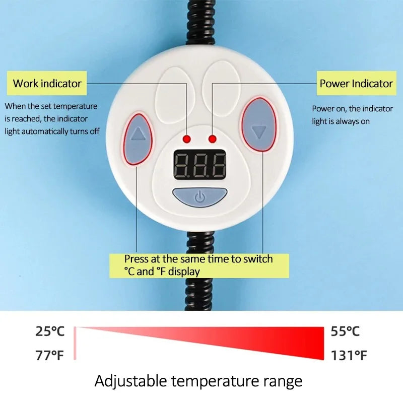 45×60cm Pet Electric Heating Pad Adjustable Temperature Mat