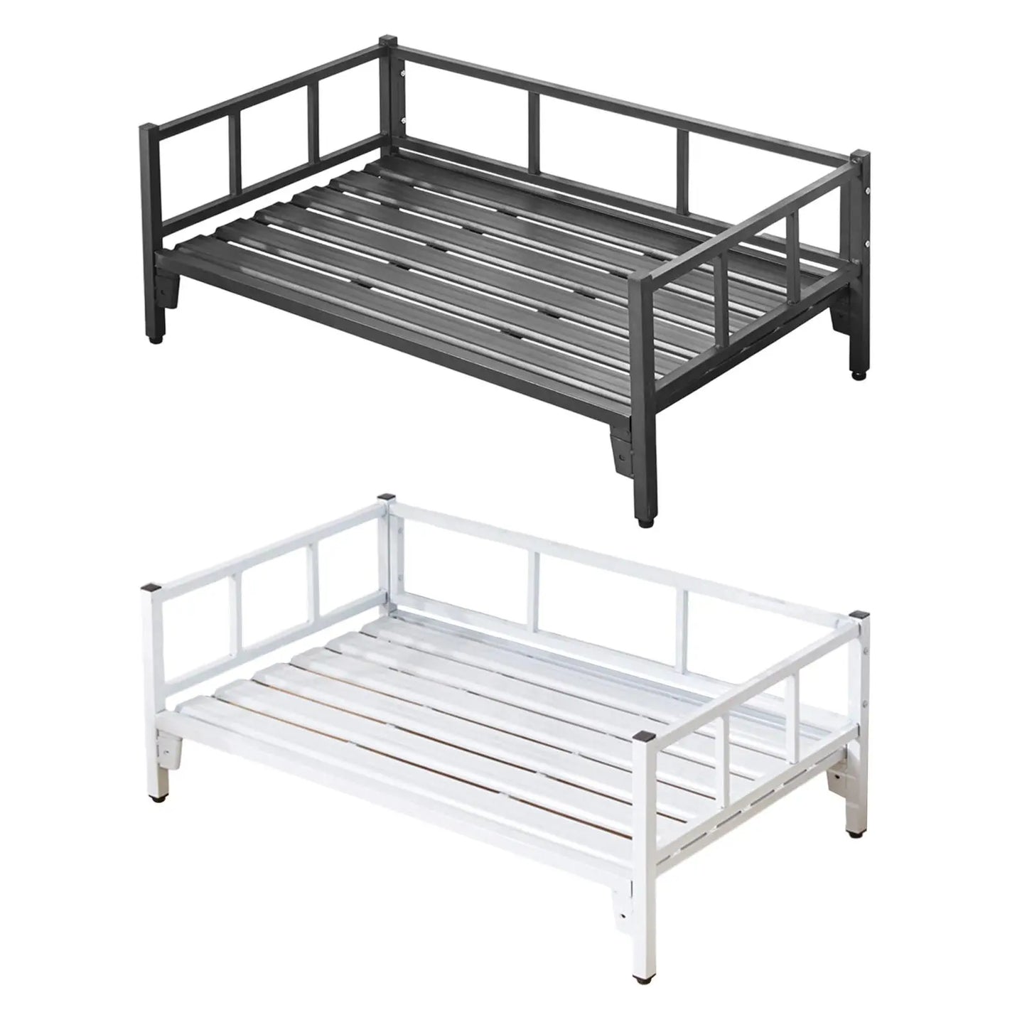 Adjustable Dog Bed with Rails and Non-Slip Feet