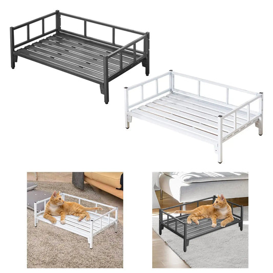 Adjustable Dog Bed with Rails and Non-Slip Feet