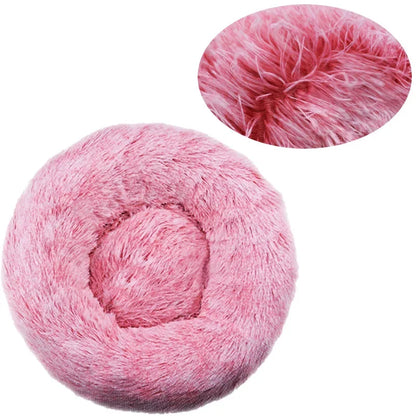 Round Plush Pet Bed for Large and Medium Dogs