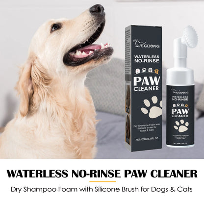 Pet Paw Foam Cleaner No-Rinse Shampoo with Brush