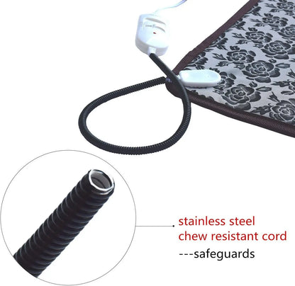 Pet Electric Heating Pad Adjustable Waterproof Mat for Dogs Cats