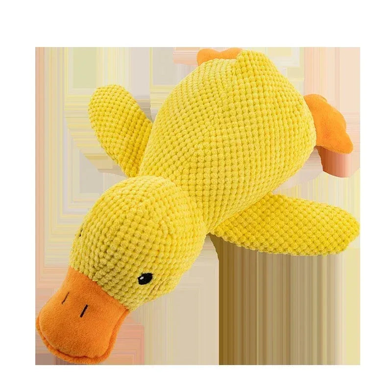 Plush Duck Dog Toy – Chew, Squeak, Calming