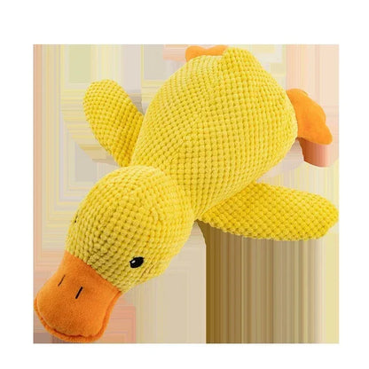 Plush Duck Dog Toy – Chew, Squeak, Calming