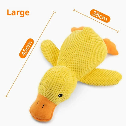 Plush Duck Dog Toy – Chew, Squeak, Calming