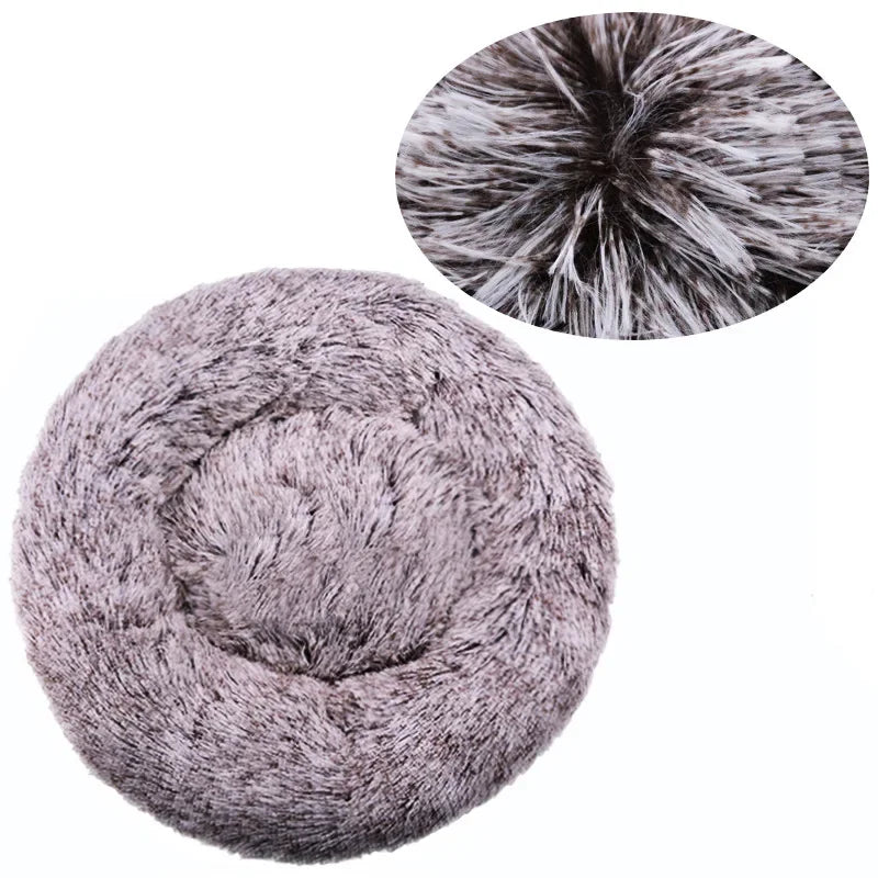 Round Plush Pet Bed for Large and Medium Dogs