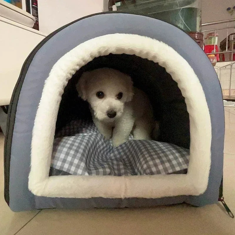 Soft Cozy Pet Dog House Bed for Small Dogs