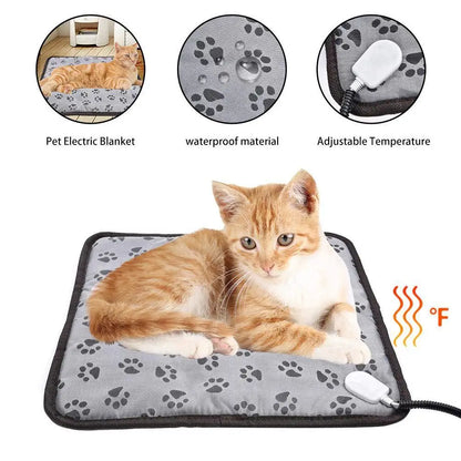 Pet Electric Heating Pad Adjustable Waterproof Mat for Dogs Cats