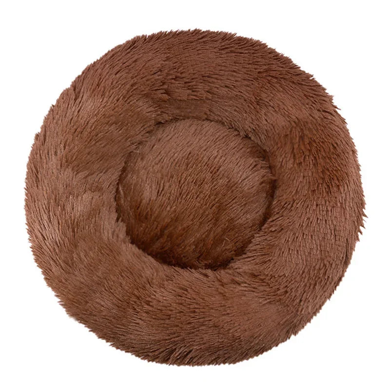 Round Plush Pet Bed for Large and Medium Dogs