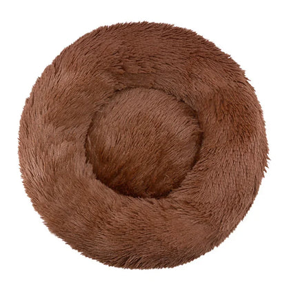Round Plush Pet Bed for Large and Medium Dogs