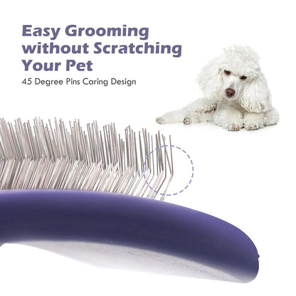 Dog Grooming Brush for Detangling Dematting and Shedding Control