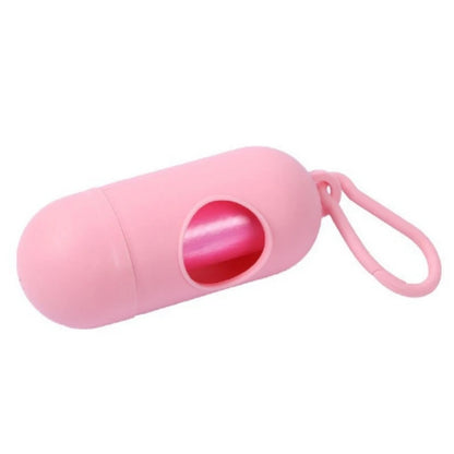 Portable Dog Poop Bag Holder Capsule Shape Dispenser