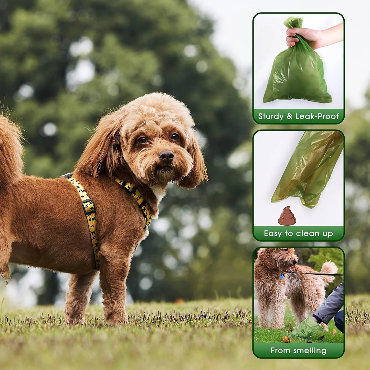 Biodegradable Dog Poop Bags Leak-Proof Pet Waste Bags