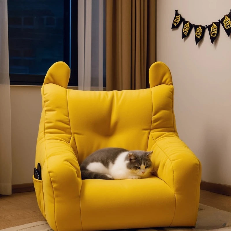 Cartoon Cat Sofa Bed Detachable Washable Indoor Pet Bed
