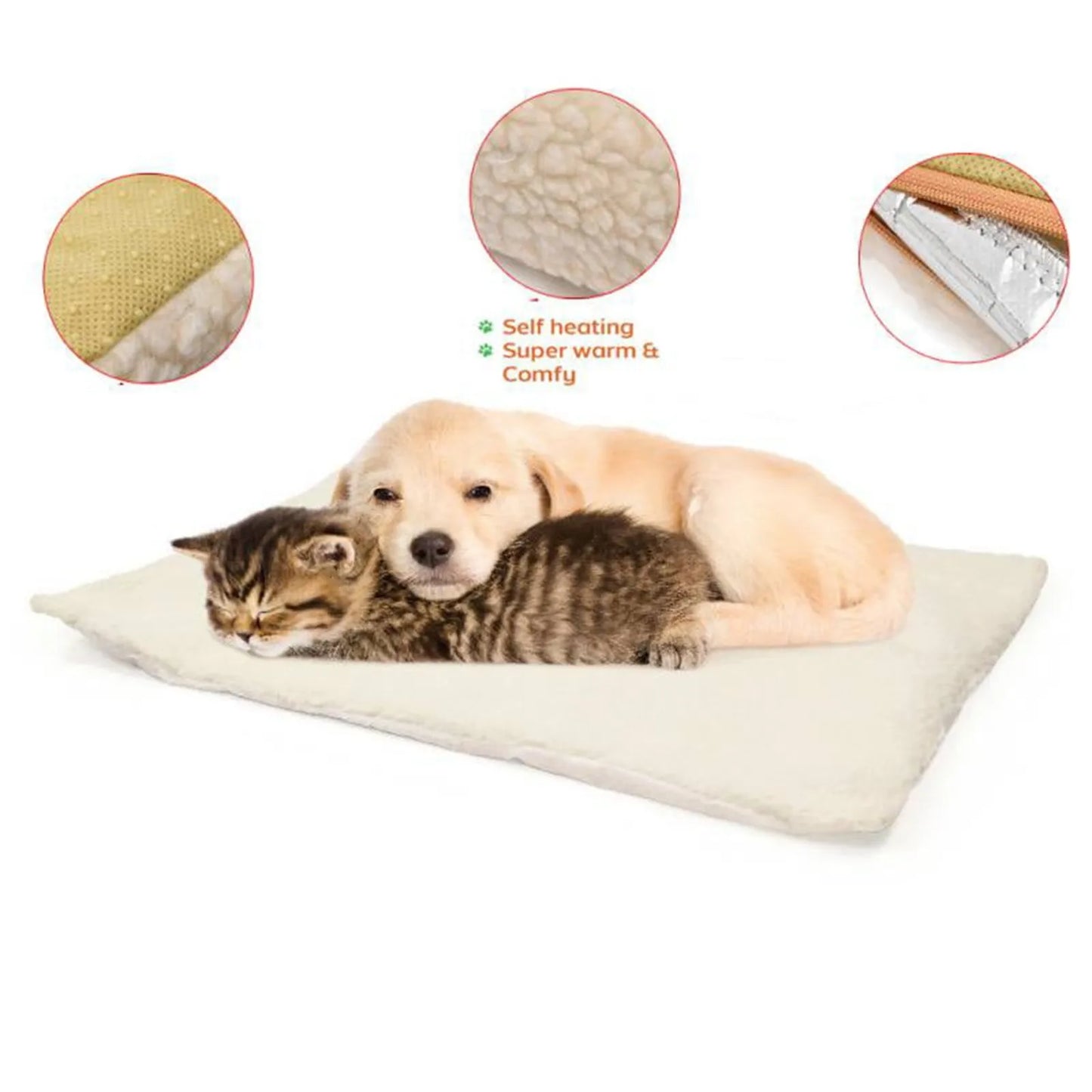 Self-Heating Pet Pad Warming Mat for Cats Dogs