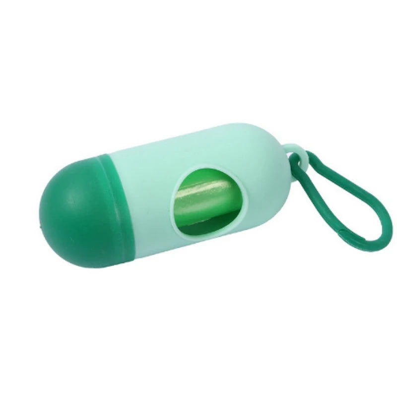 Portable Dog Poop Bag Holder Capsule Shape Dispenser