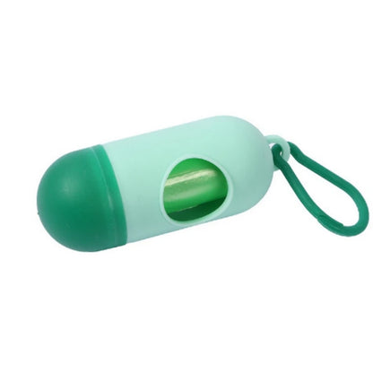 Portable Dog Poop Bag Holder Capsule Shape Dispenser