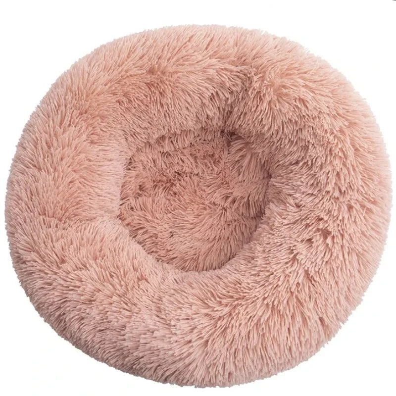 Round Plush Pet Bed for Large and Medium Dogs