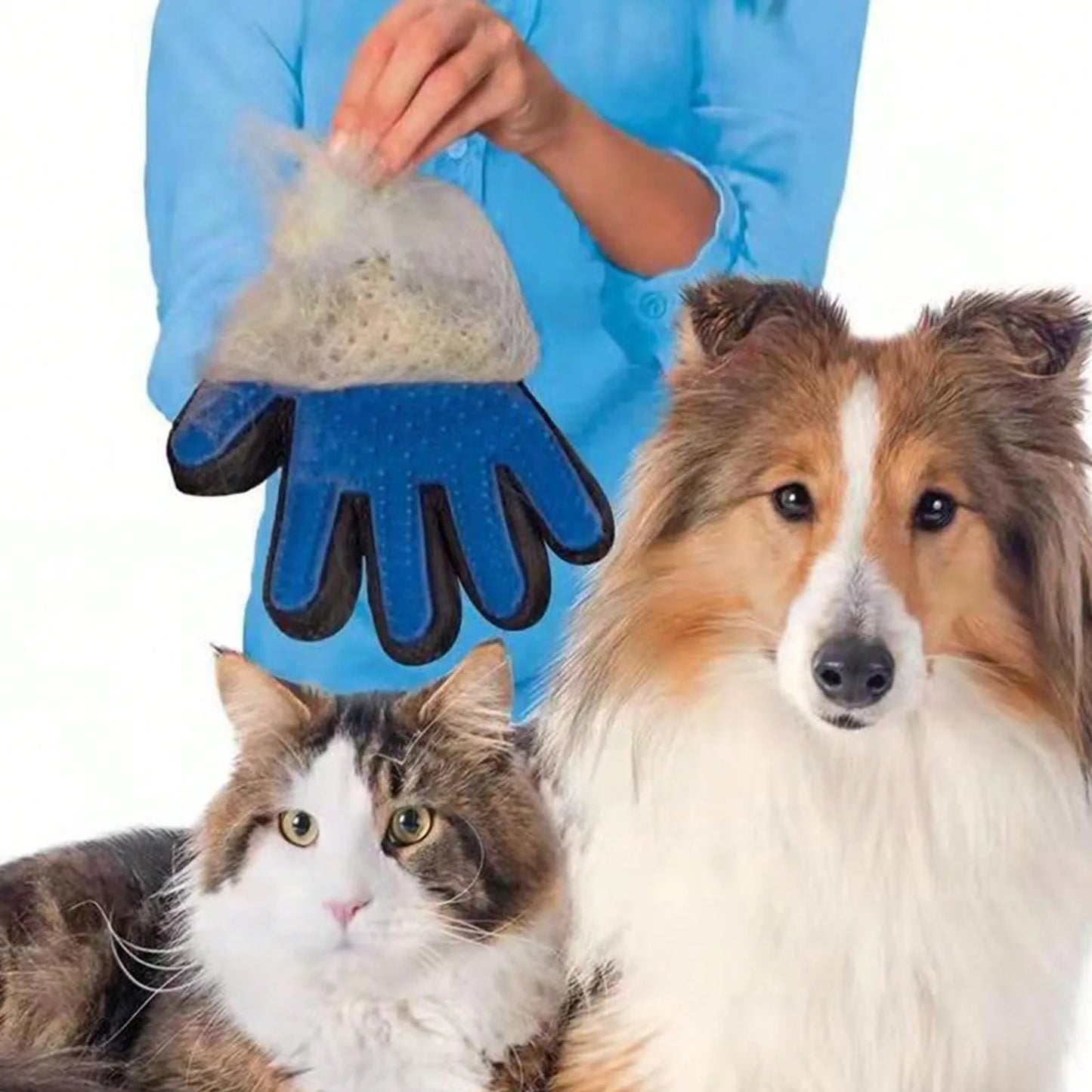 Pet Grooming Glove Brush for Dogs and Cats Hair Removal