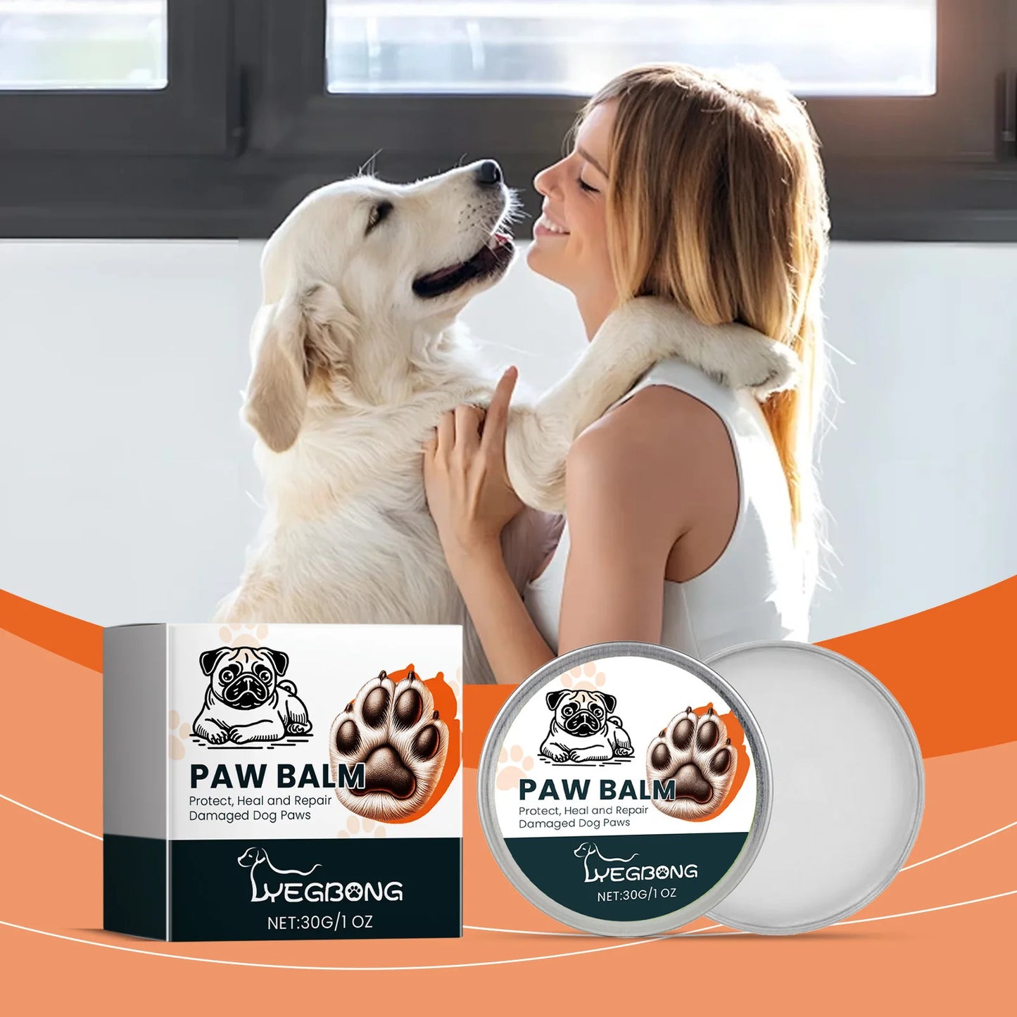 Paw Balm for Dogs Repair Dry Cracked Paws 30g
