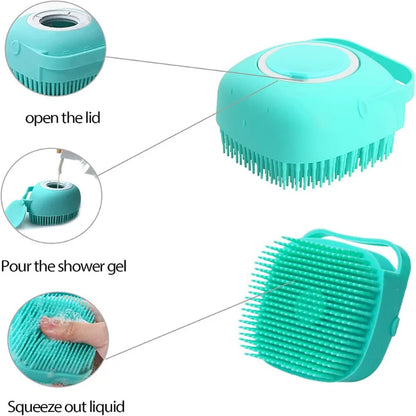 Soft Silicone Pet Bathing Brush for Dog and Cat Grooming