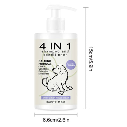 4-in-1 Pet Shampoo and Conditioner for Dogs and Cats