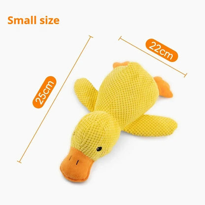 Plush Duck Dog Toy – Chew, Squeak, Calming