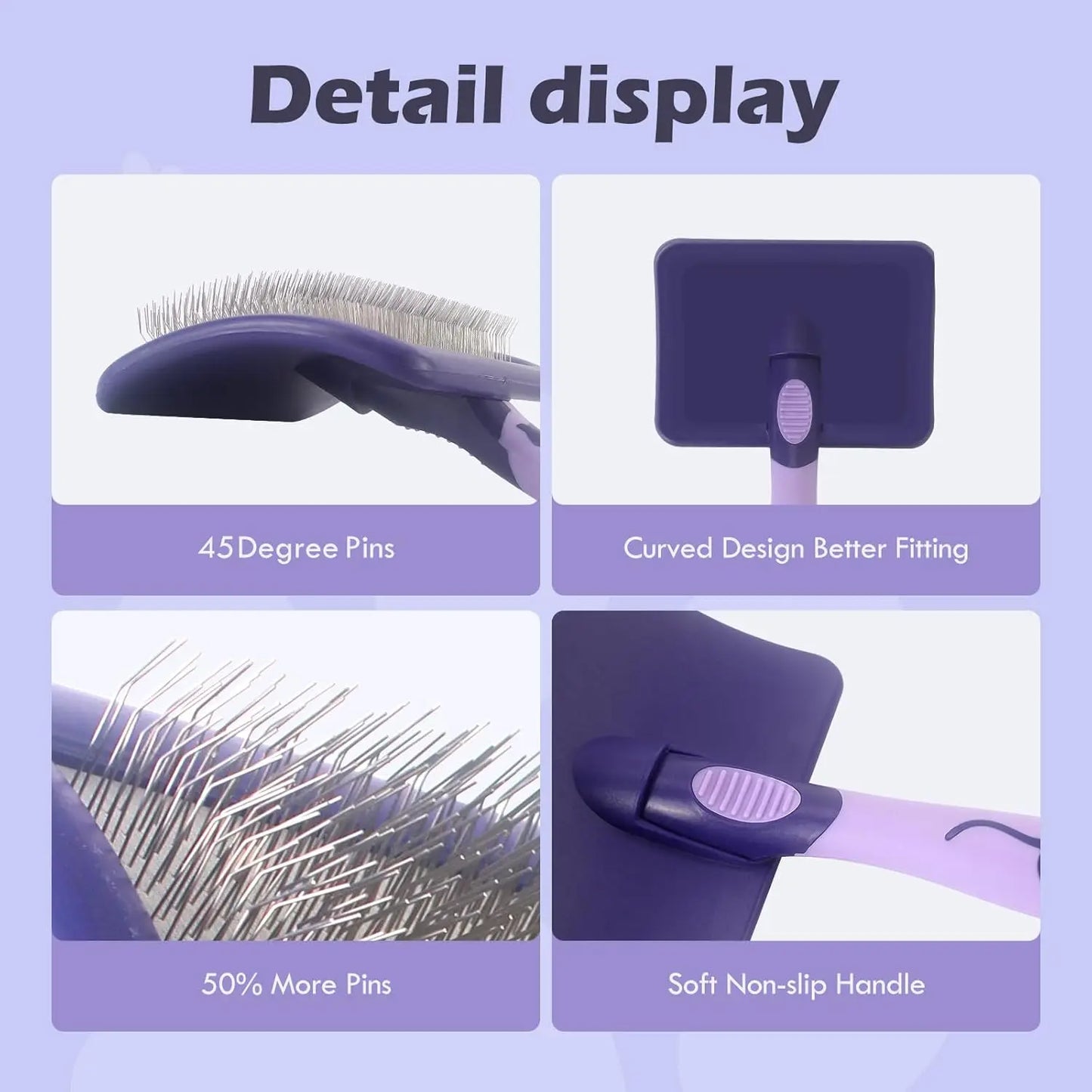 Dog Grooming Brush for Detangling Dematting and Shedding Control