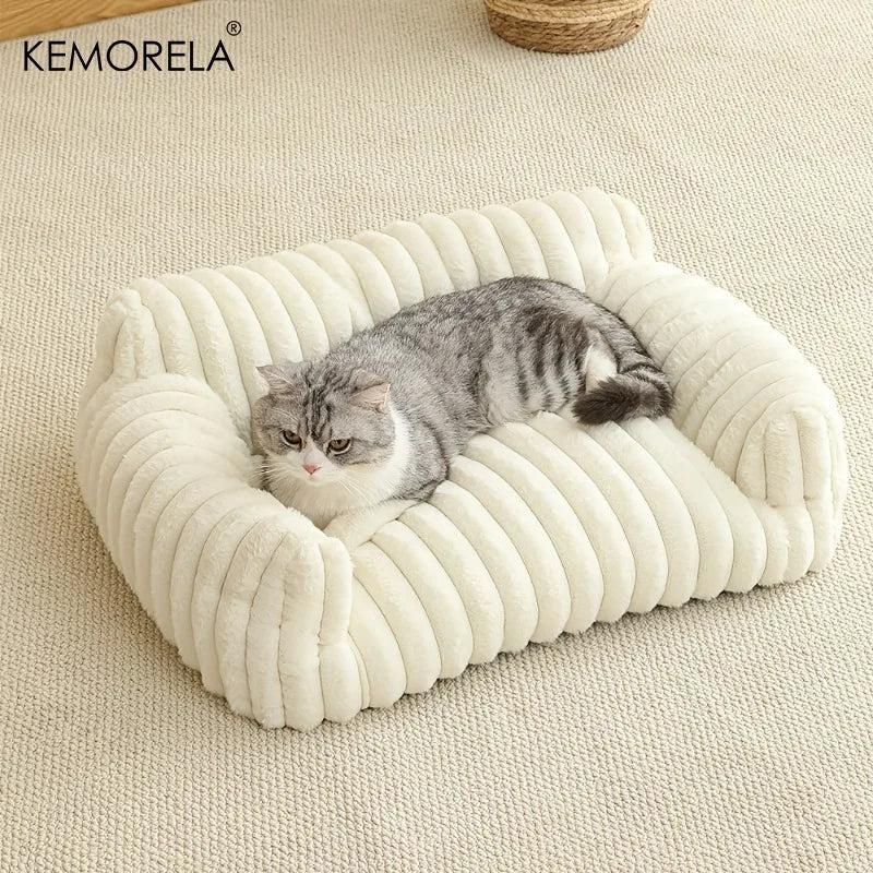 Cat Sofa Bed Soft Polyester Pet Bed Small Medium