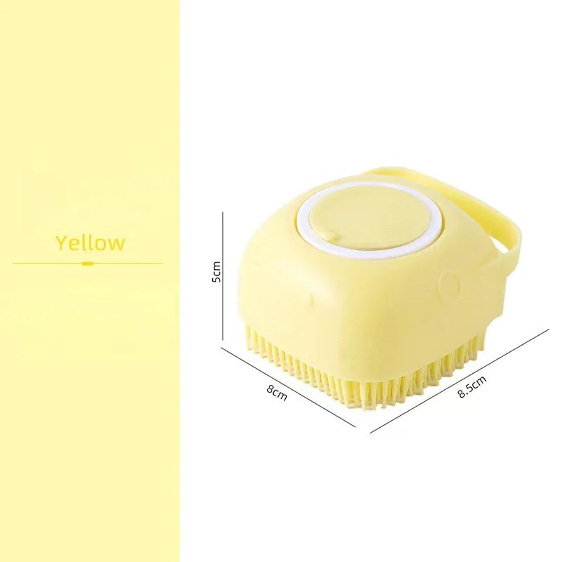 Pet Dog Shampoo Brush Soft Silicone Grooming Comb