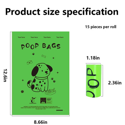 Biodegradable Dog Poop Bags with Dispenser Compostable Pet Waste Bags