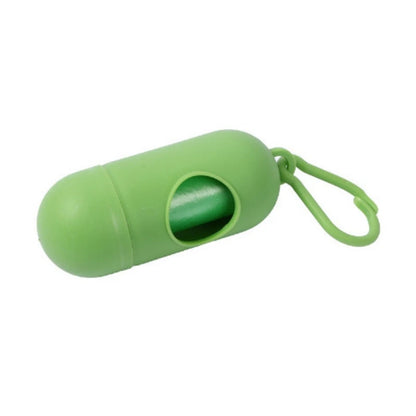 Portable Dog Poop Bag Holder Capsule Shape Dispenser
