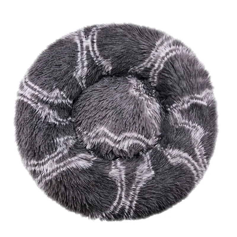 Round Plush Pet Bed for Large and Medium Dogs