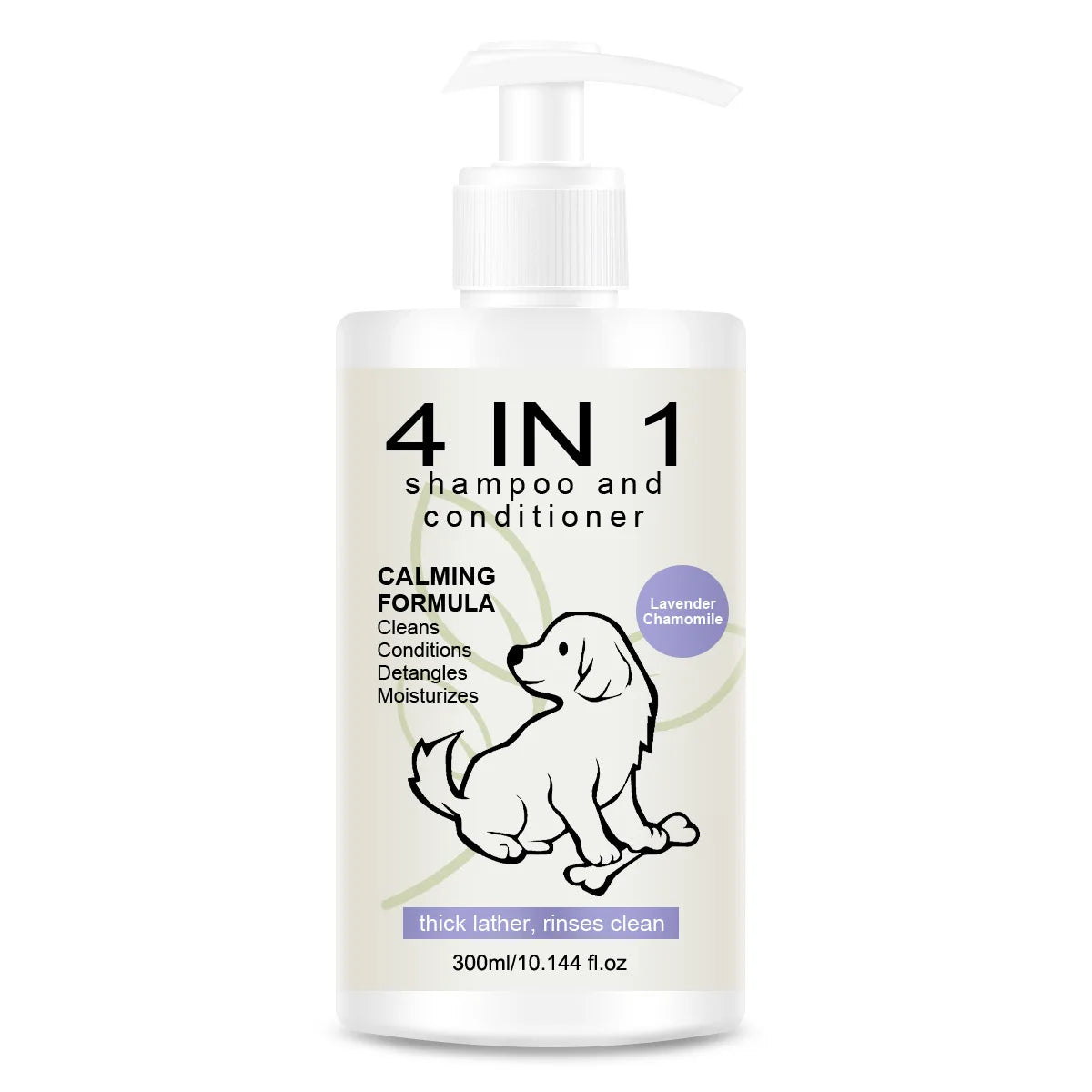 4-in-1 Pet Shampoo and Conditioner for Dogs and Cats