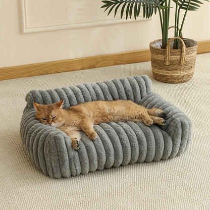 Cat Sofa Bed Soft Polyester Pet Bed Small Medium