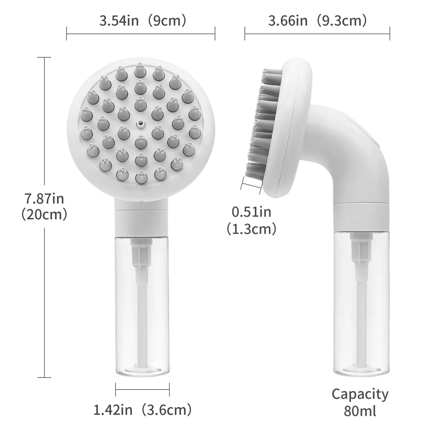 3 in 1 Dog Bath Brush Soft Silicone Grooming Shampoo Brush