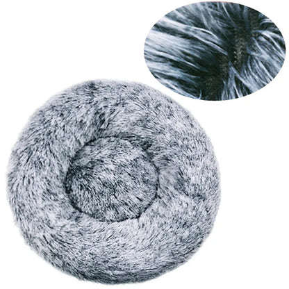 Round Plush Pet Bed for Large and Medium Dogs