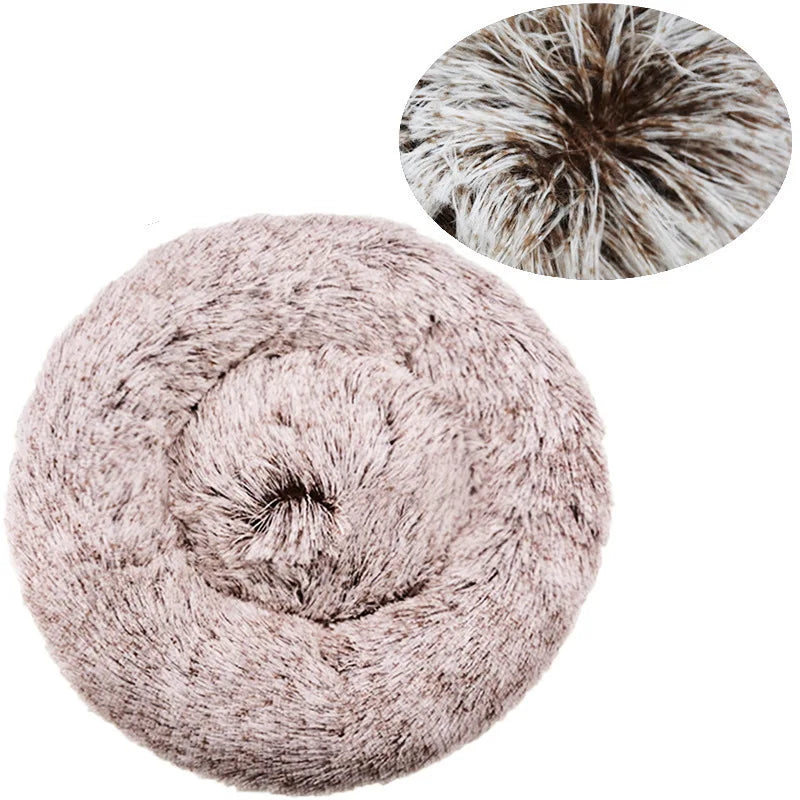 Round Plush Pet Bed for Large and Medium Dogs