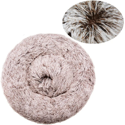 Round Plush Pet Bed for Large and Medium Dogs