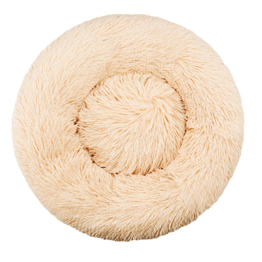 Round Plush Pet Bed for Large and Medium Dogs