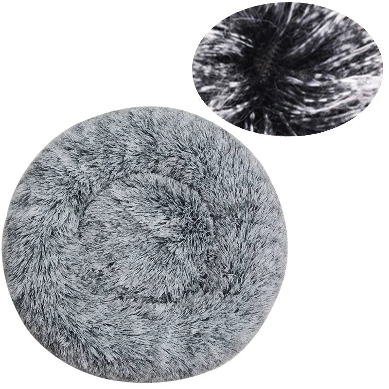 Round Plush Pet Bed for Large and Medium Dogs