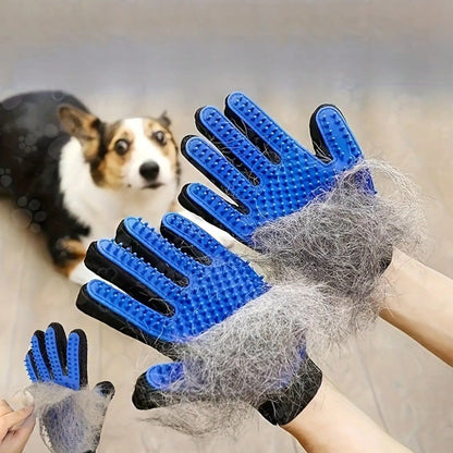 Pet Grooming Glove Brush for Dogs and Cats Hair Removal