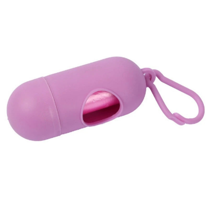 Portable Dog Poop Bag Holder Capsule Shape Dispenser