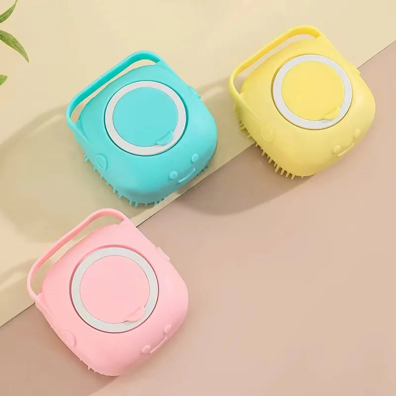 Pet Dog Shampoo Brush Soft Silicone Grooming Comb