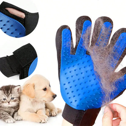 Pet Grooming Glove Brush for Dogs and Cats Hair Removal