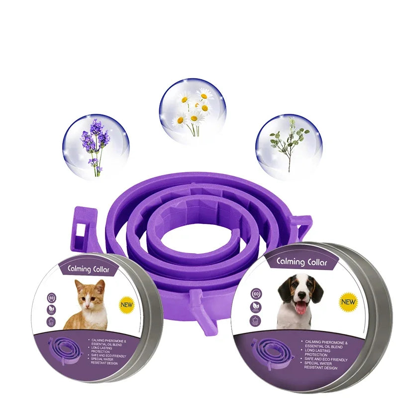 Calming Pet Collar for Cats and Dogs – Adjustable