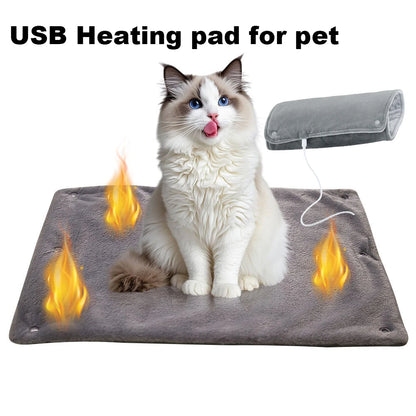 USB Pet Heating Blanket Temperature Control Cat Dog Mat