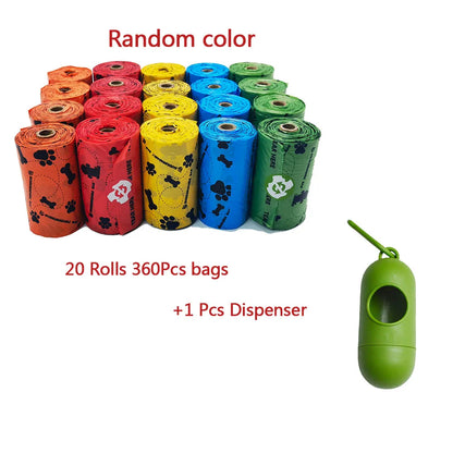 Biodegradable Dog and Cat Poop Bags with Dispenser